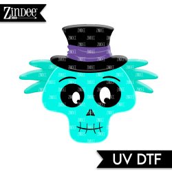 Top Hat Ghost UV DTF Decal (matches acrylic blank)