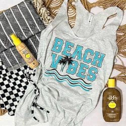 Beach Vibes Blue Black DTF Transfer