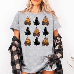 Campfire Grid DTF Transfer