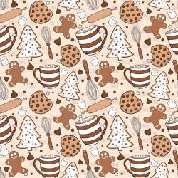 Christmas Baking seamless (vinyl)