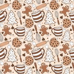 Christmas Baking seamless (vinyl)