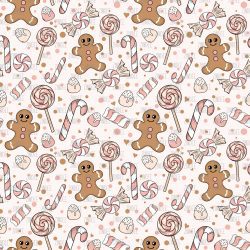 Cute Gingerbread seamless (vinyl)