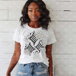 Daisy Stars DTF Transfer