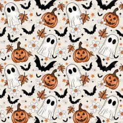 Ghost Bat Pumpkin seamless (vinyl)