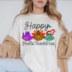 Alternative view of Hallothanksmas Ghost DTF Transfer