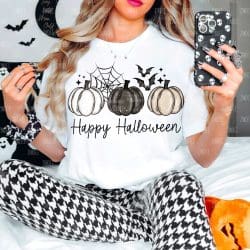 Happy Halloween Neutral Pumpkins DTF Transfer