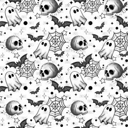 Monochrome Spooky seamless (vinyl)
