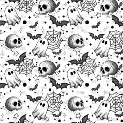 Monochrome Spooky seamless (vinyl)