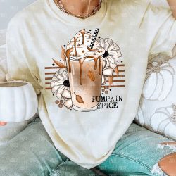 Pumpkin Spice Floral DTF Transfer