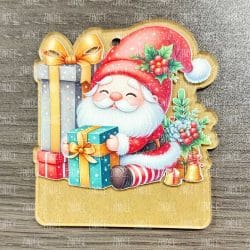 Alternative view of Santa Presents (Light Skin) PRINTED acrylic 4 inch