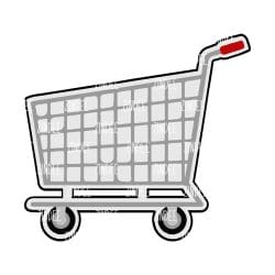 Shopping Cart – Acrylic Keychain Blank (3") | Optional Sticker or UV DTF