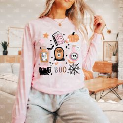 Spooky Grid Black DTF Transfer