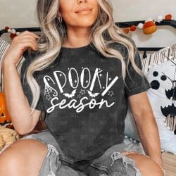 Spooky Season Bat White DTF Transfer