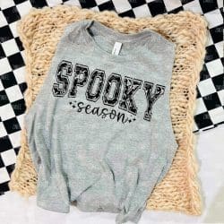 Spooky Season Block Black DTF Transfer
