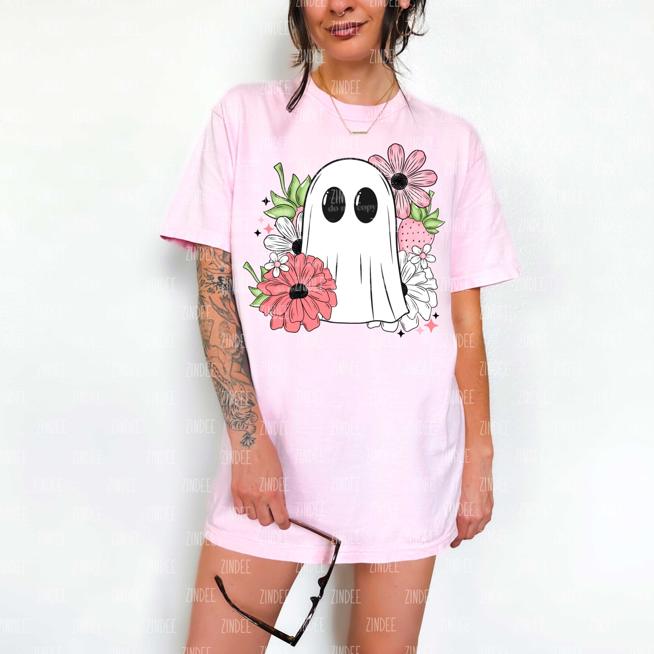 Strawberry Ghost DTF Transfer