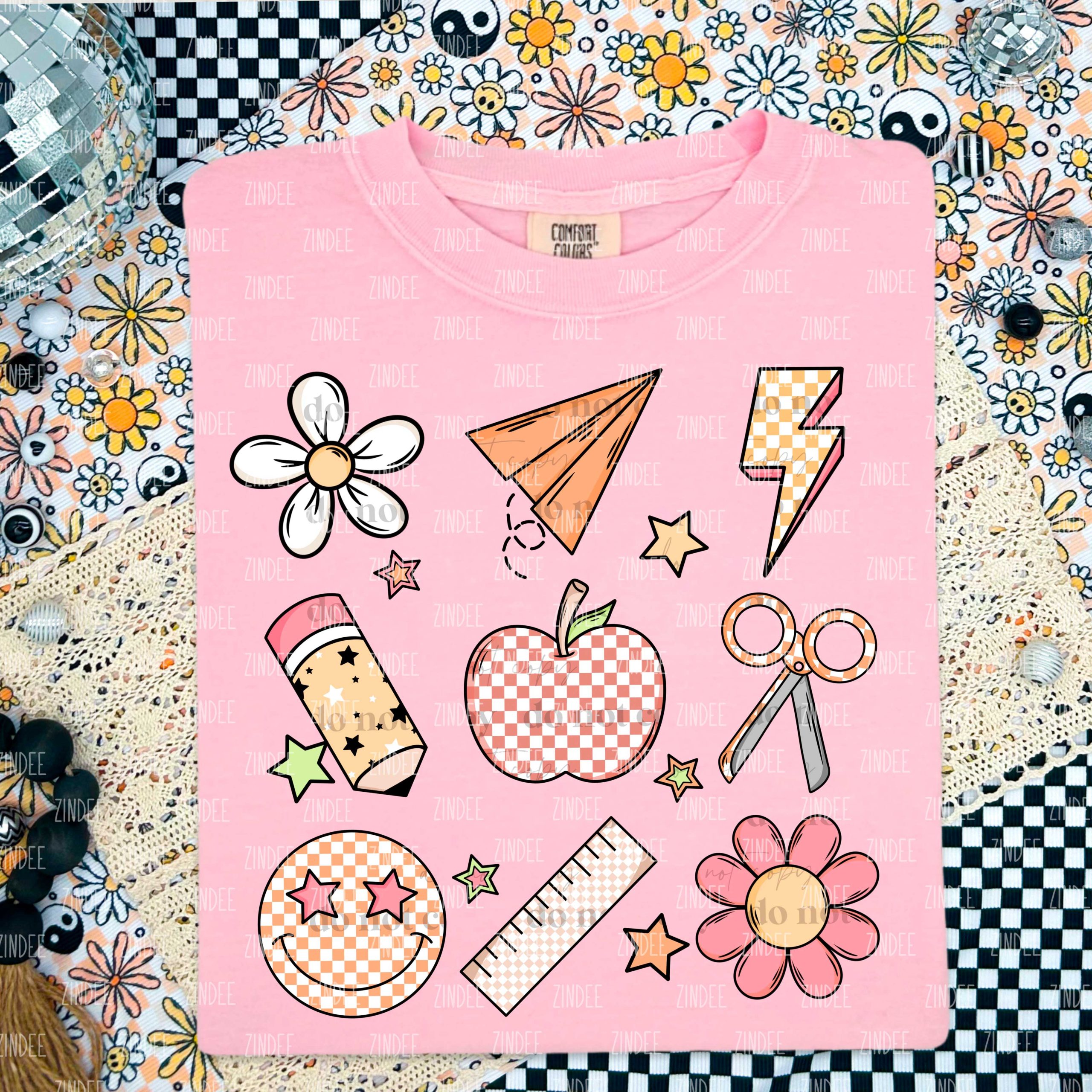 Teacher Grid DTF Transfer