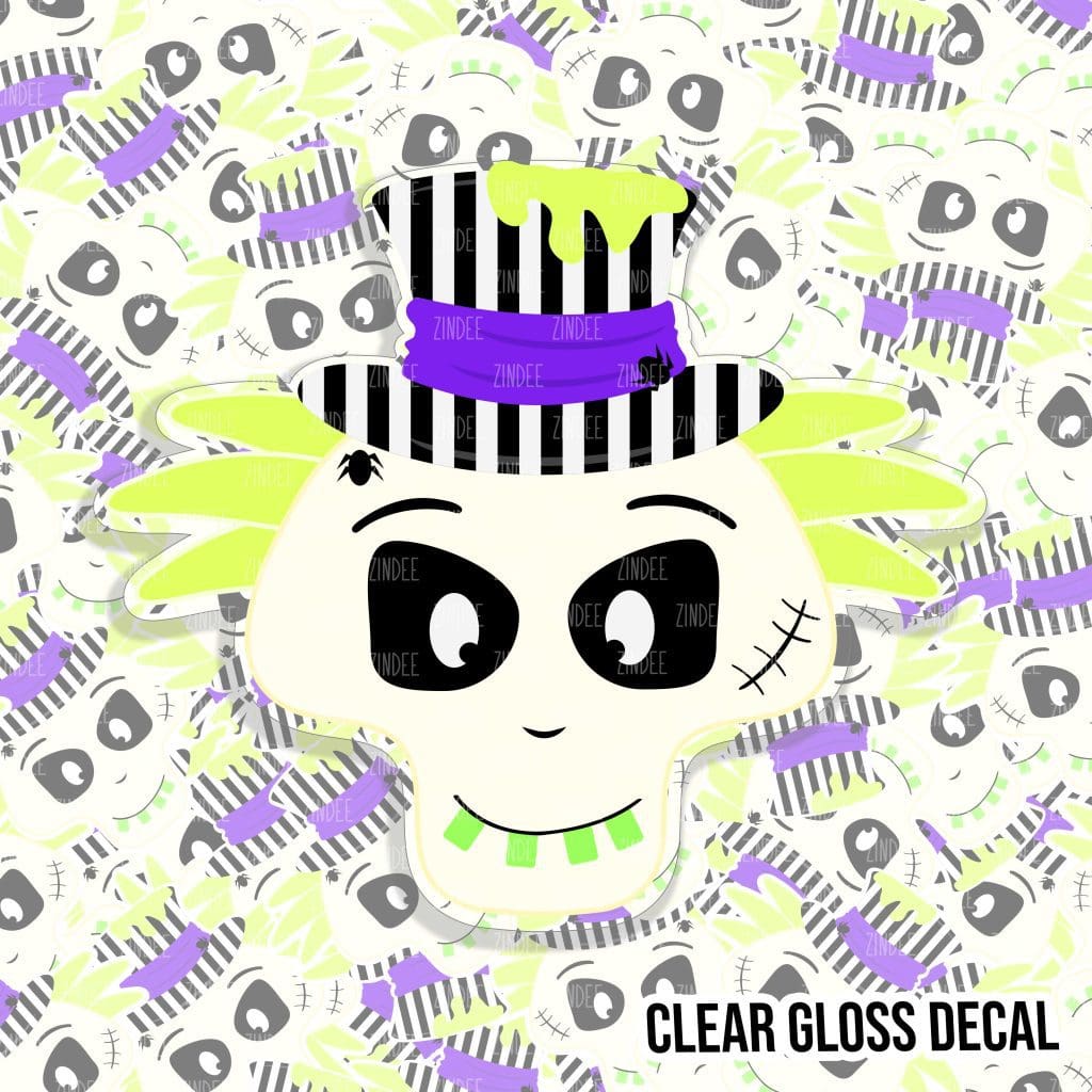Top Hat Bug Man Kiss Cut Sticker (CLEAR GLOSS) – Zindee