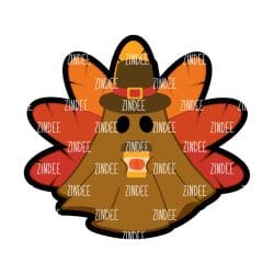 Turkey Ghost – Acrylic Keychain Blank (2.5") | Optional Sticker or UV DTF