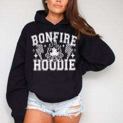Bonfire Hoodie White DTF Transfer