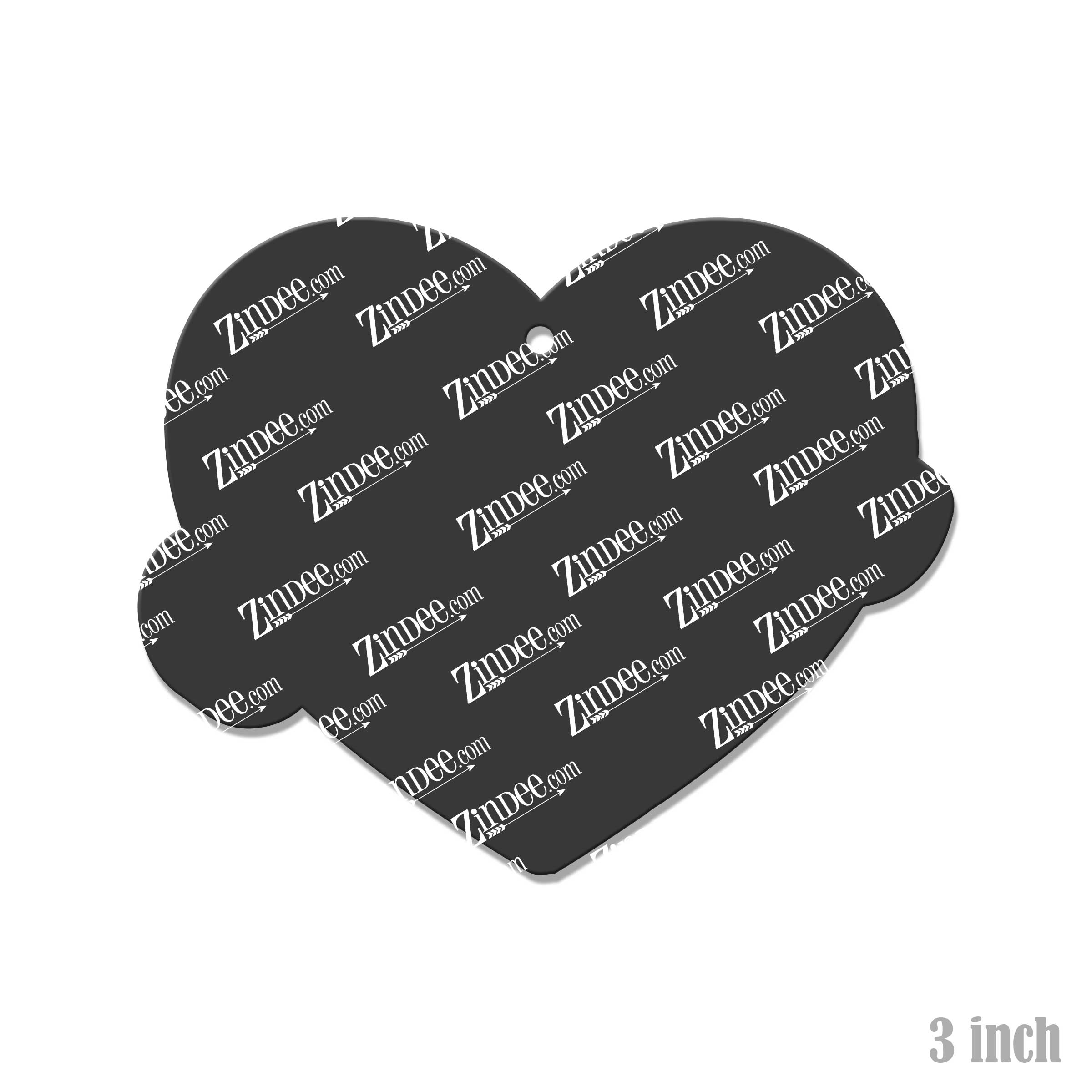 Checkered Nurse Heart Acrylic Blank- Sticker- UV DTF (3 inch) - Image 2