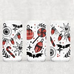 Creepmas UV DTF Glass Can Wrap