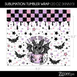 Alternative view of Love The Tea (Sublimation Wrap) 20 oz Skinny