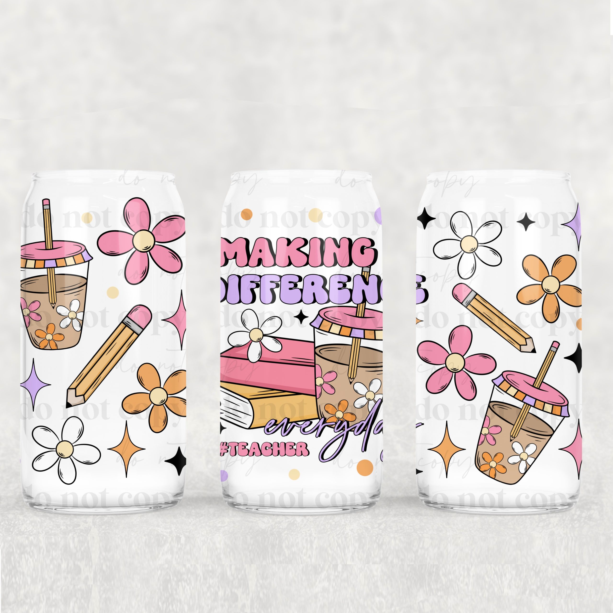 Making A Difference UV DTF Glass Can Wrap