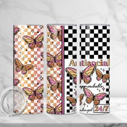 Antisocial Butterfly (Sublimation Wrap) 20 oz Skinny