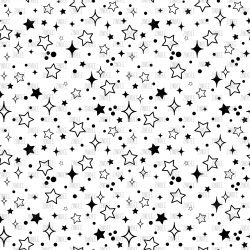 Black Sketch Stars seamless (vinyl)