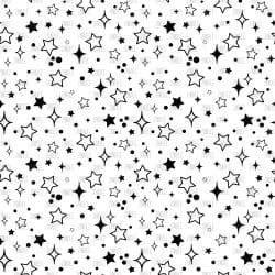Black Sketch Stars seamless (Sublimation Sheet)