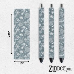 Blue Snowflake VINYL Pen Wrap