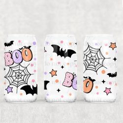 Boo Web UV DTF Glass Can Wrap