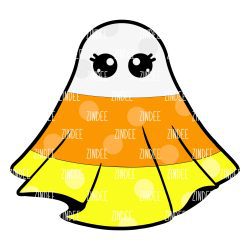 Candy Corn Ghost (Fits Simple Ghost Acrylic Blanks)