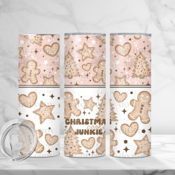 Christmas Cookie Pink (Sublimation Wrap) 20 oz Skinny