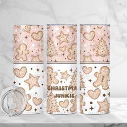 Christmas Cookie Pink (Sublimation Wrap) 20 oz Skinny