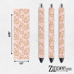 Christmas Cookie Pink VINYL Pen Wrap