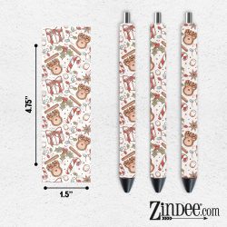 Christmas Reindeer Cookie VINYL Pen Wrap