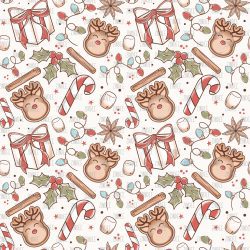 Christmas Reindeer Cookie seamless (vinyl)