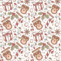 Christmas Reindeer Cookie seamless (Sublimation Sheet)