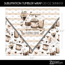 Alternative view of Coffee Club (Sublimation Wrap) 20 oz Skinny