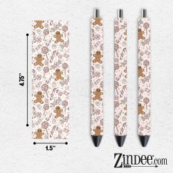 Cute Gingerbread VINYL Pen Wrap