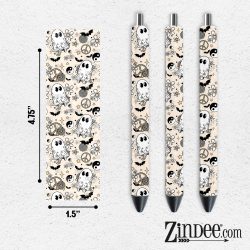 Daisy Checker Ghost VINYL Pen Wrap