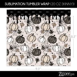 Alternative view of Dark Pumpkin Drip (Sublimation Wrap) 20 oz Skinny