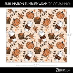 Alternative view of Fall Vibes 2 (Sublimation Wrap) 20 oz Skinny