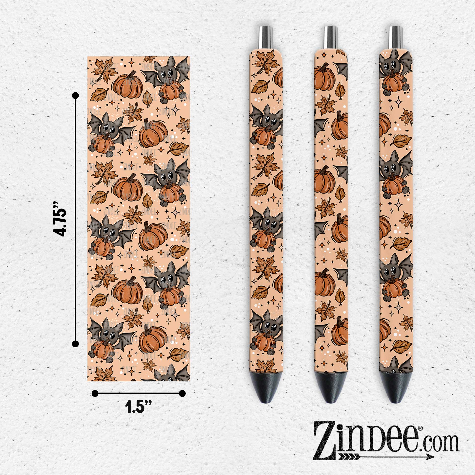Fall Vibes Bats VINYL Pen Wrap