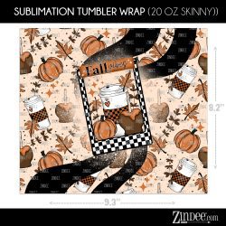 Alternative view of Fall Vibes (Sublimation Wrap) 20 oz Skinny