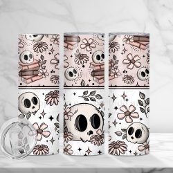 Floral Skellie (Sublimation Wrap) 20 oz Skinny