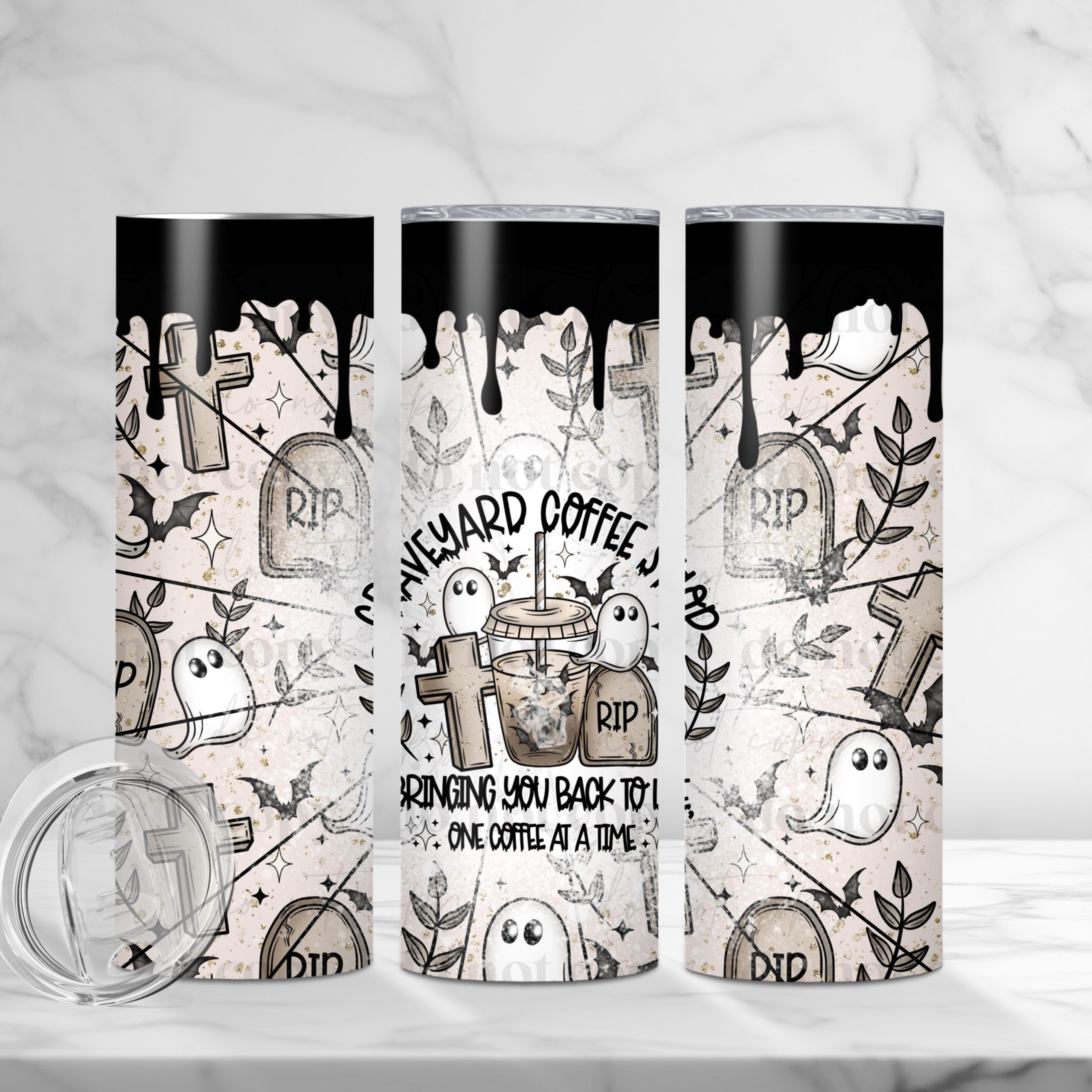 Graveyard Coffee (Sublimation Wrap) 20 oz Skinny