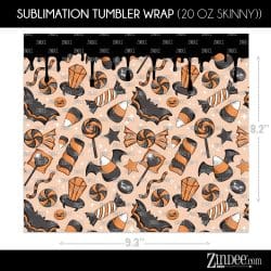 Alternative view of Halloween Candy (Sublimation Wrap) 20 oz Skinny