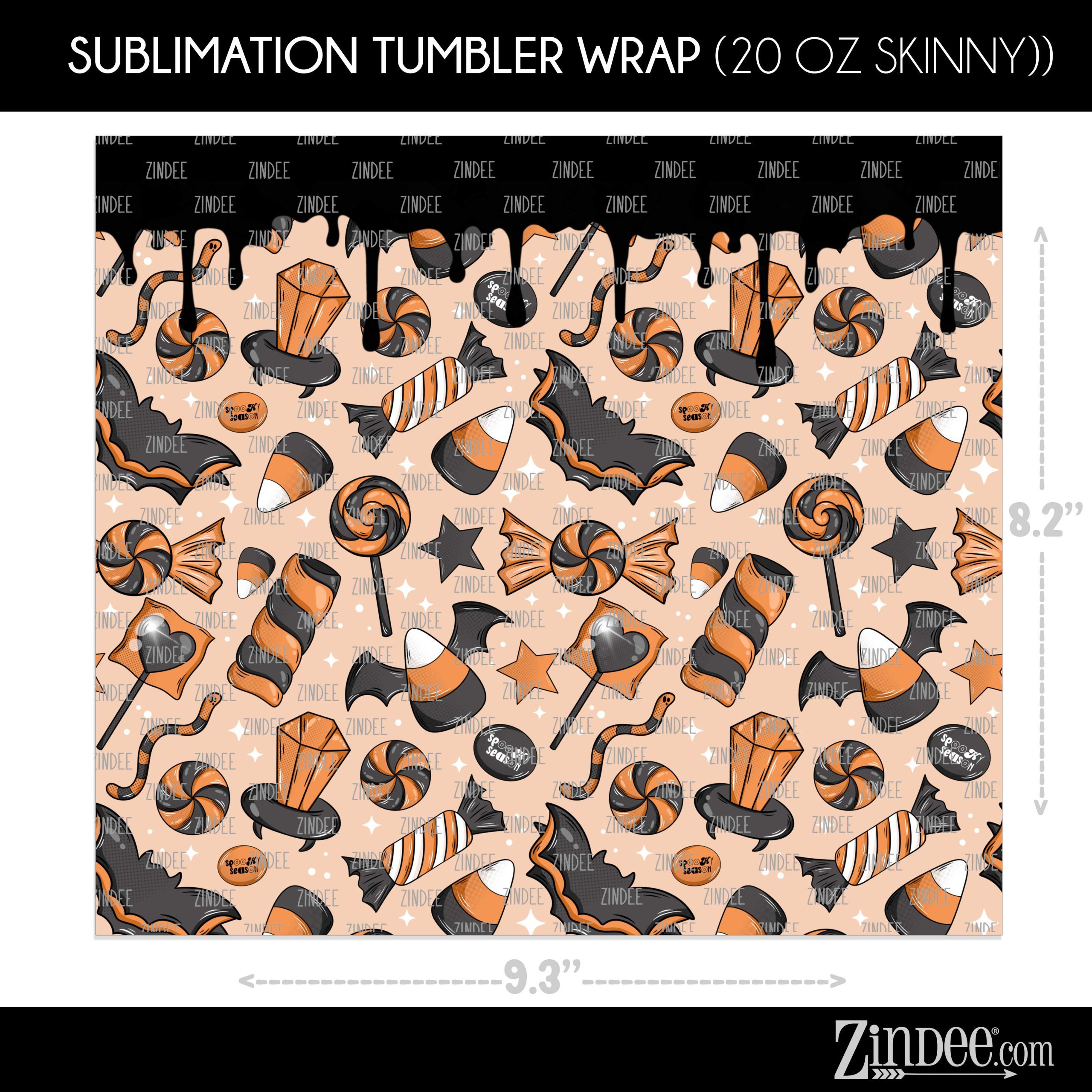 Halloween Candy (Sublimation Wrap) 20 oz Skinny - Image 2